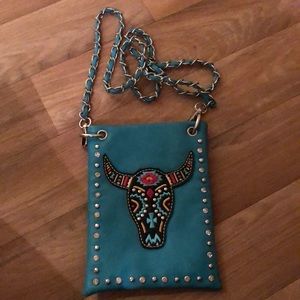 Western purse. Turquoise